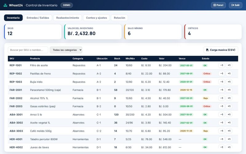 Microapp Control de Inventario